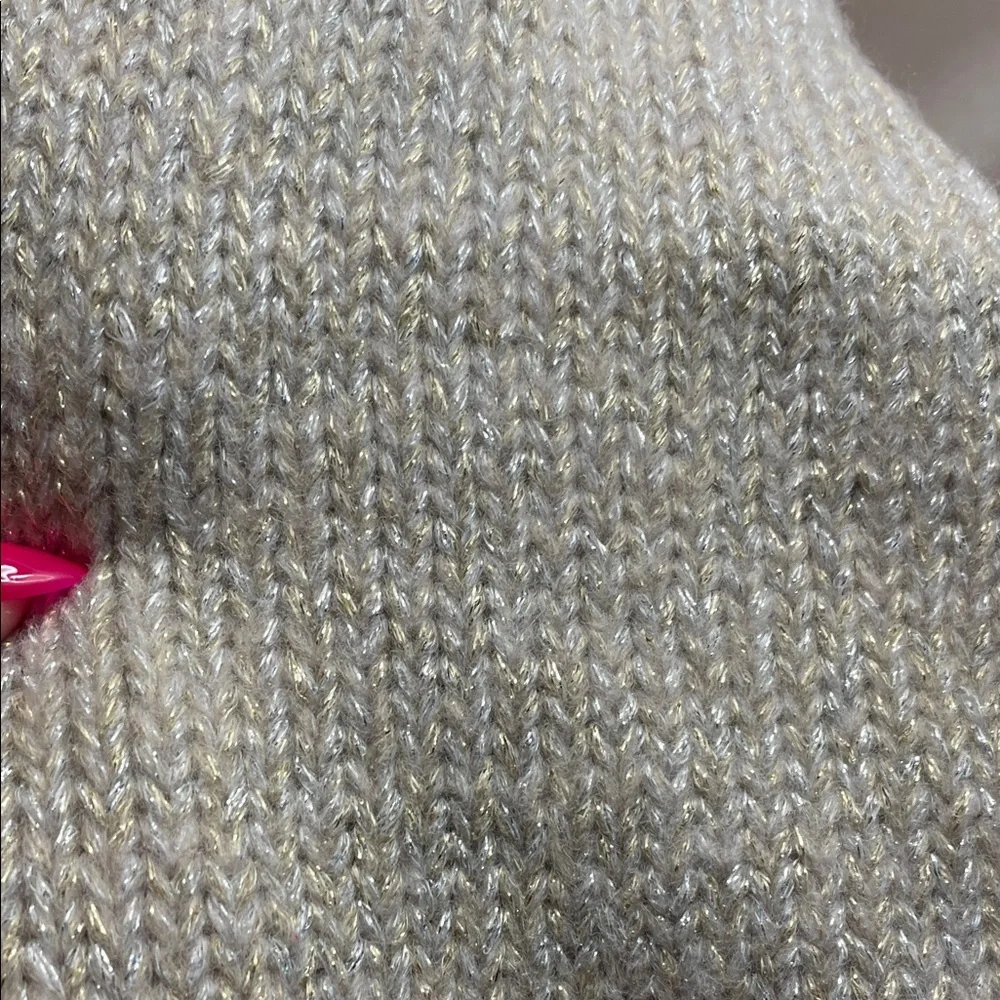 kate spade Cream Knit Scarf with Black Bow Accents